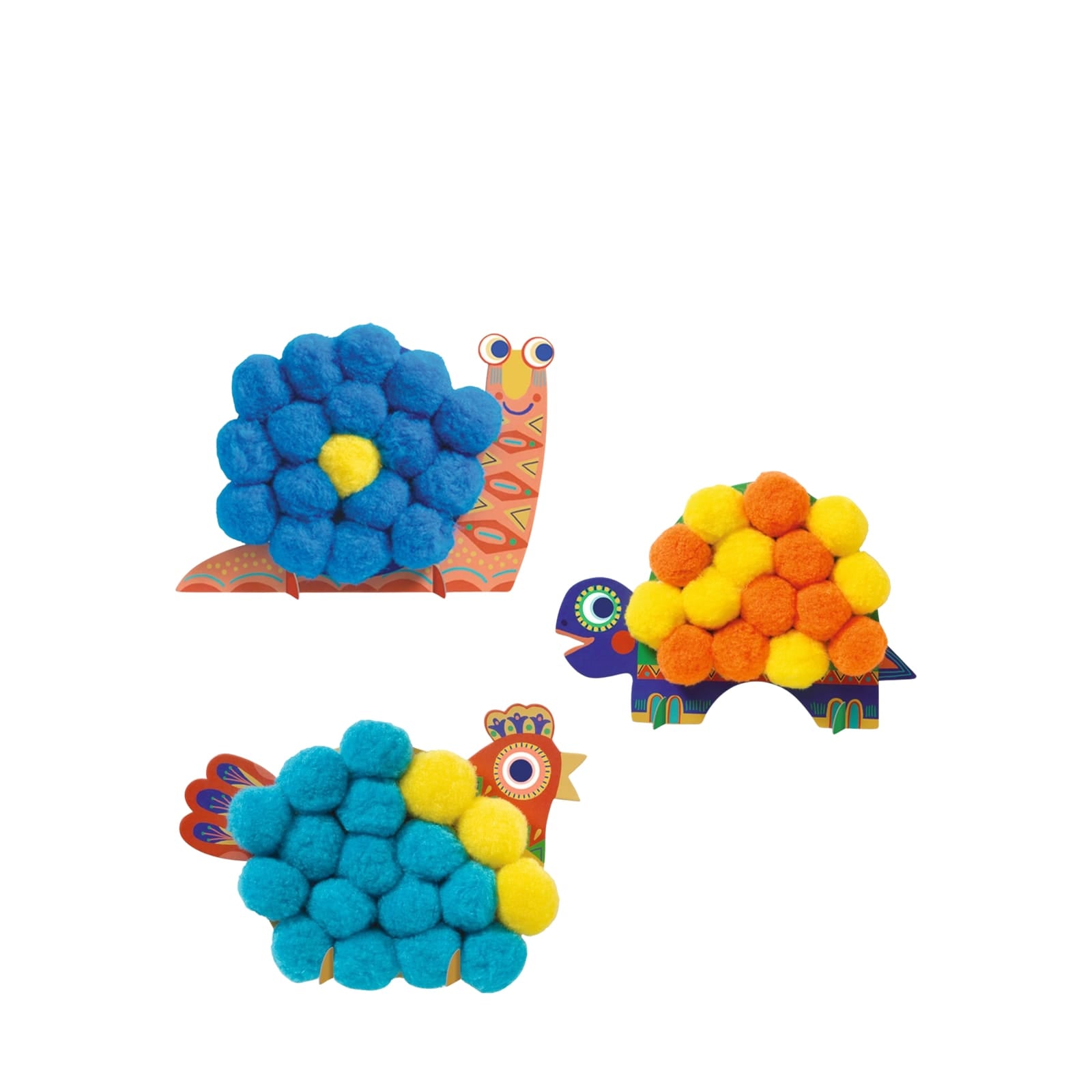 Pompoms Collage Craft Set - Fluffy Animals
