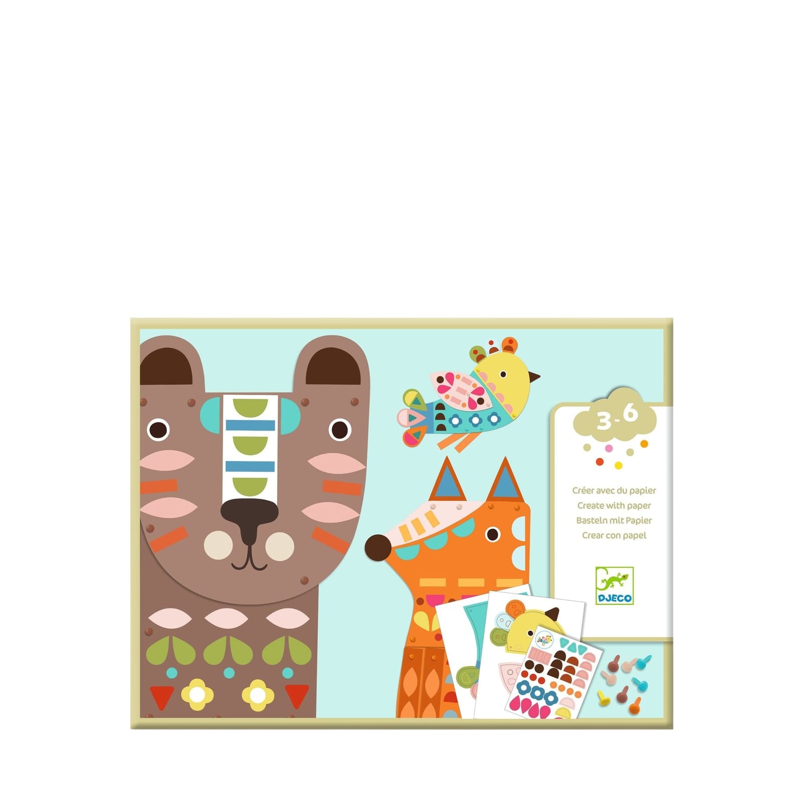 Paper Collage Craft Set - 3 Giant Animals