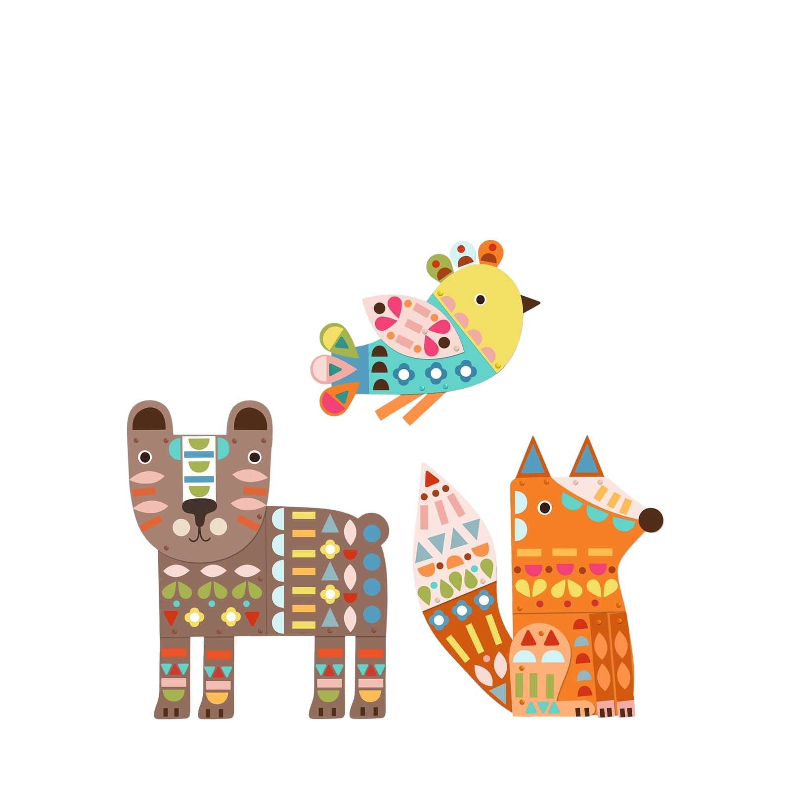 Paper Collage Craft Set - 3 Giant Animals