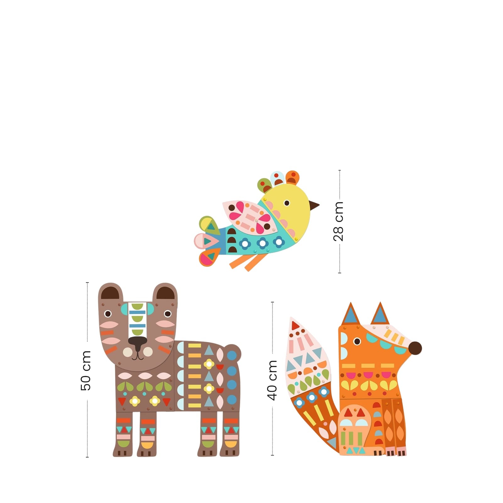 Paper Collage Craft Set - 3 Giant Animals