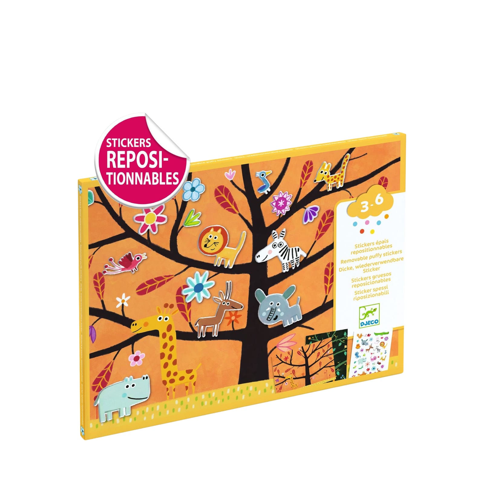 Repositionable Stickers Board - Perched Animals