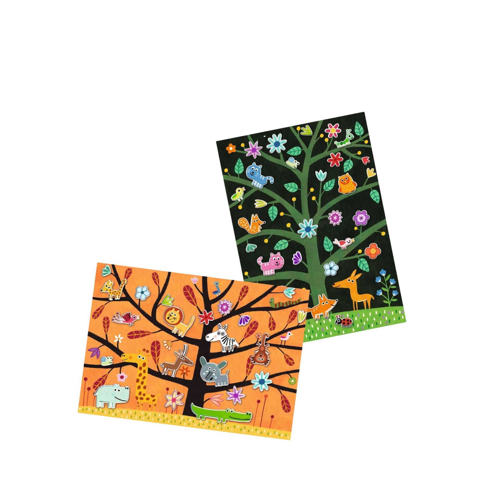 Repositionable Stickers Board - Perched Animals
