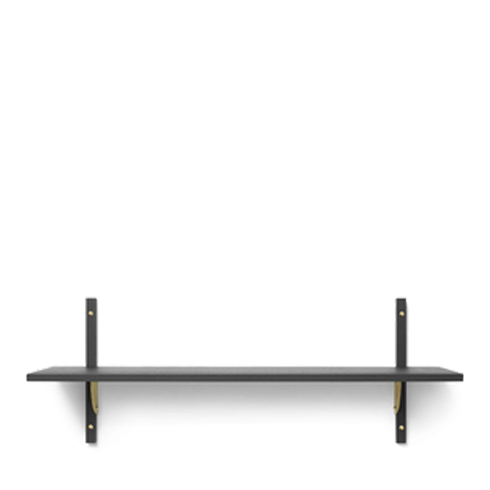 Sector Shelf Single/Wide - Black Ash/Brass
