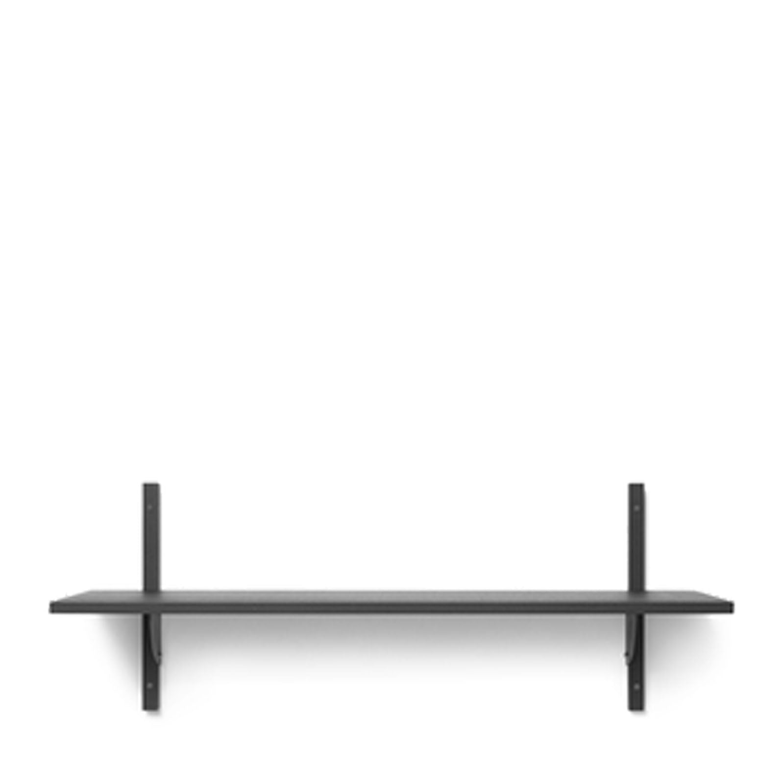 Sector Shelf Single/Wide - Black Ash/Black Brass