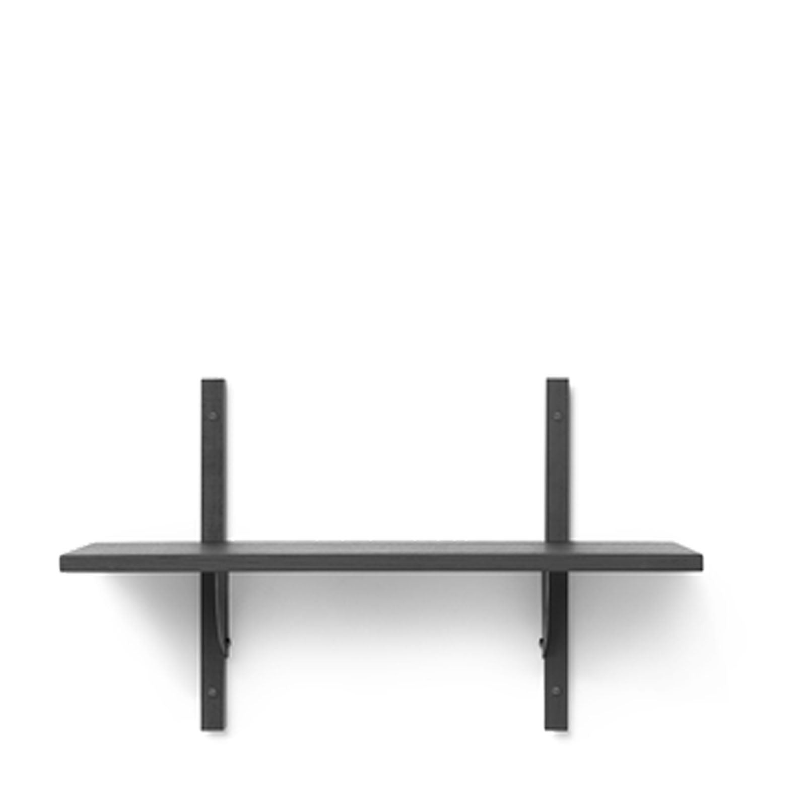 Sector Shelf Single/Narrow - Black Ash/Black Brass