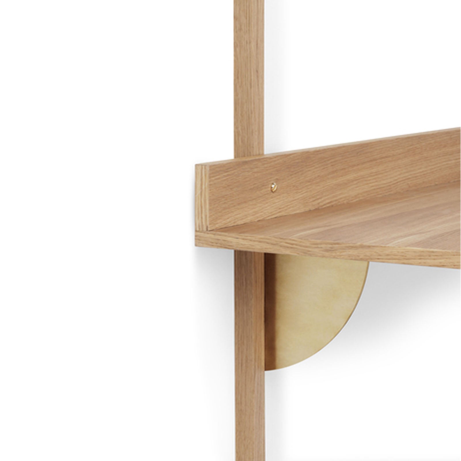 Sector Desk - Oak/Brass