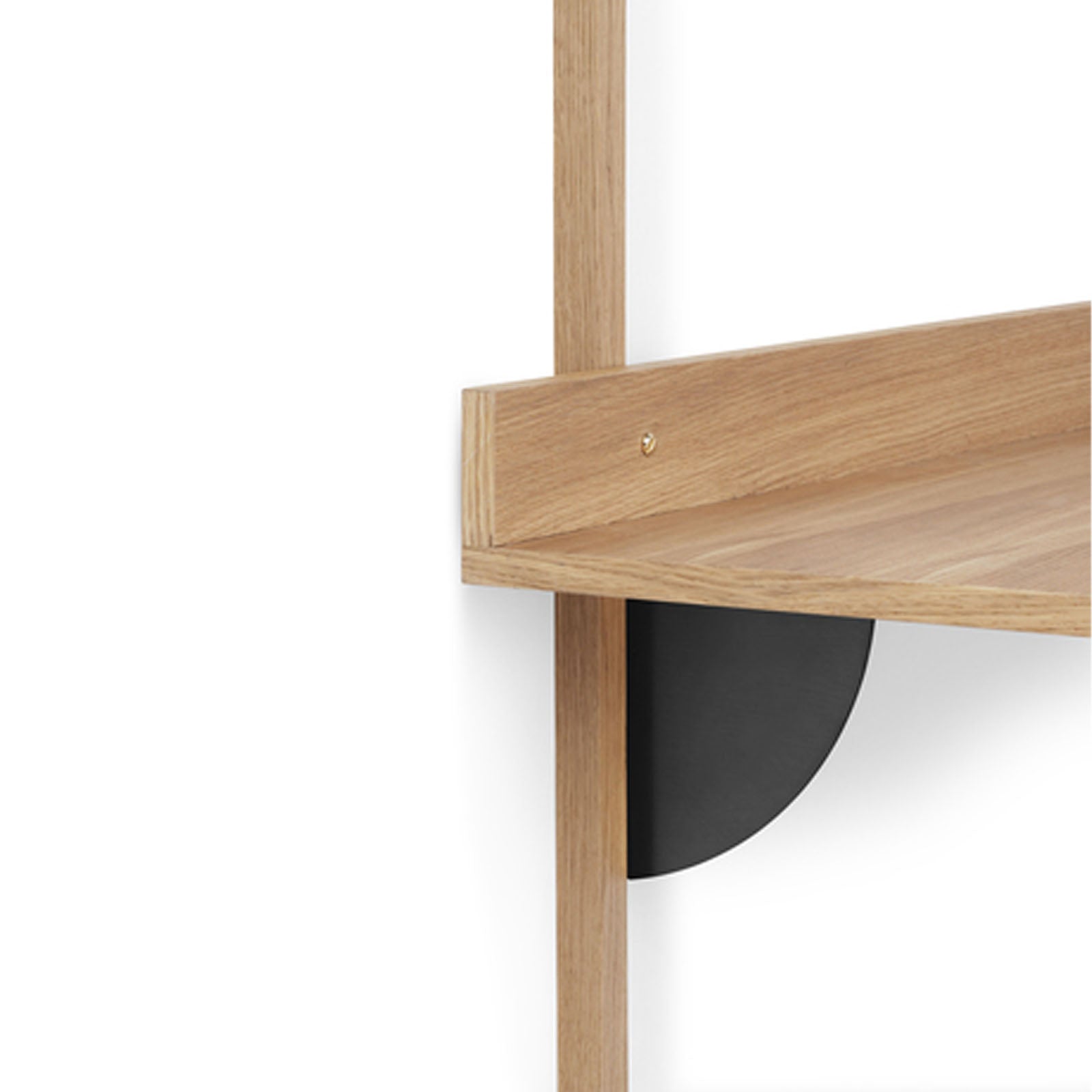 Sector Desk - Oak/Black Brass
