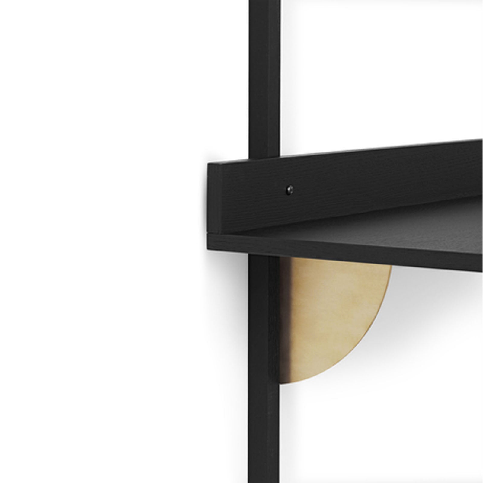 Sector Desk - Black Ash/Brass