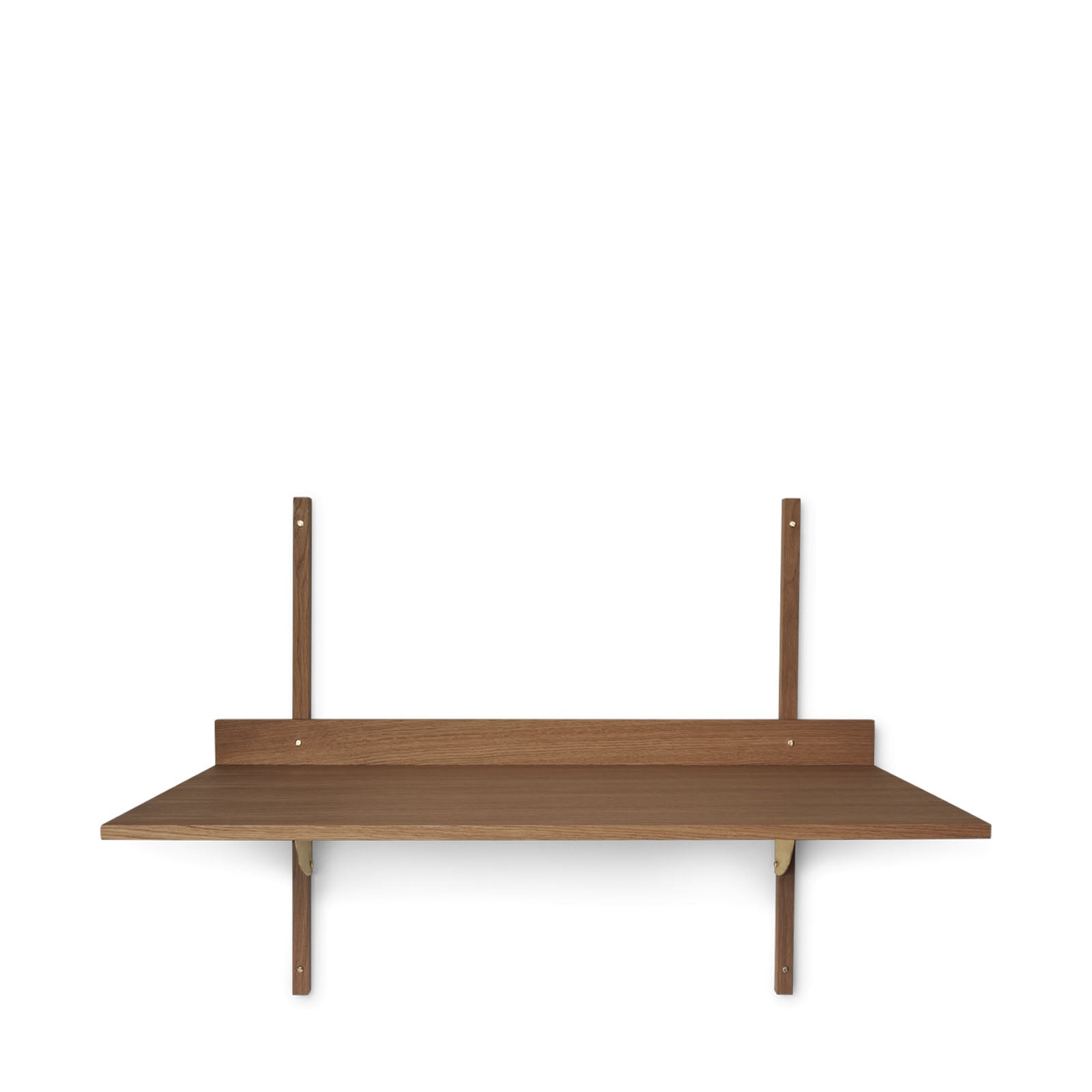 Sector Desk - Smoked Oak/Brass