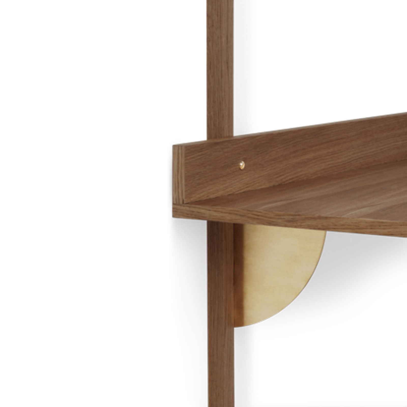 Sector Desk - Smoked Oak/Brass