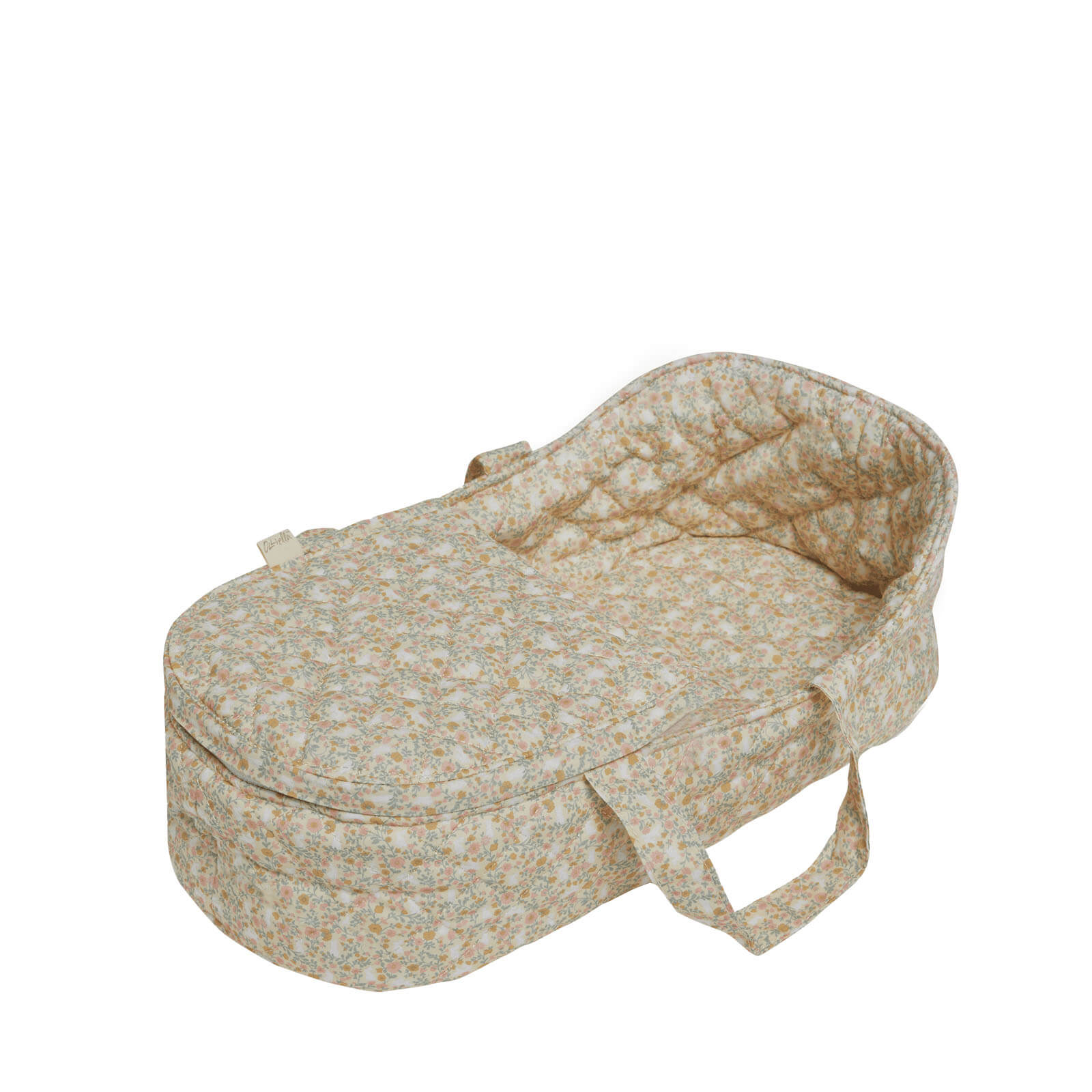 Dinkum Doll Quilted Carry Cot - Garden Floral