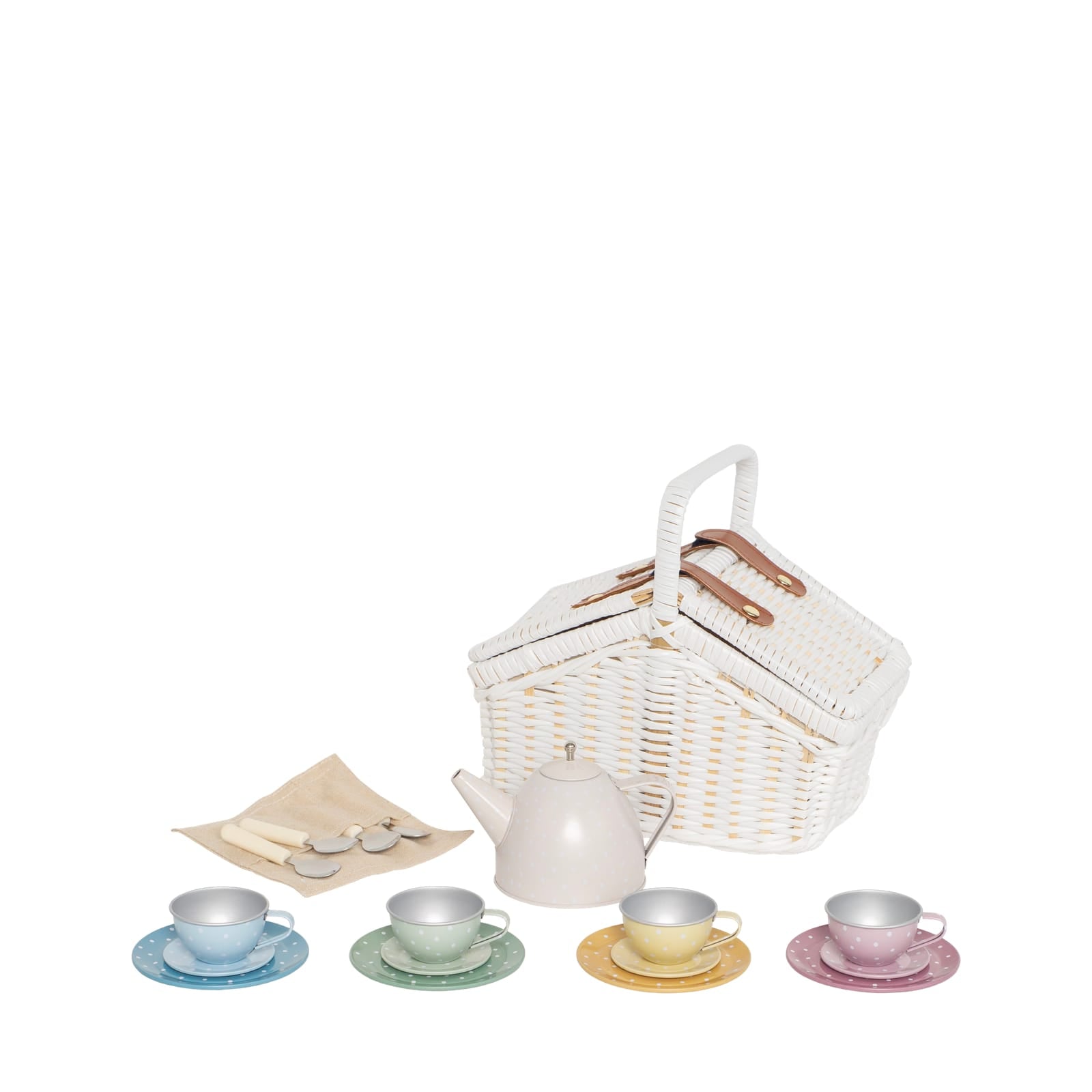 Tea Set with Basket