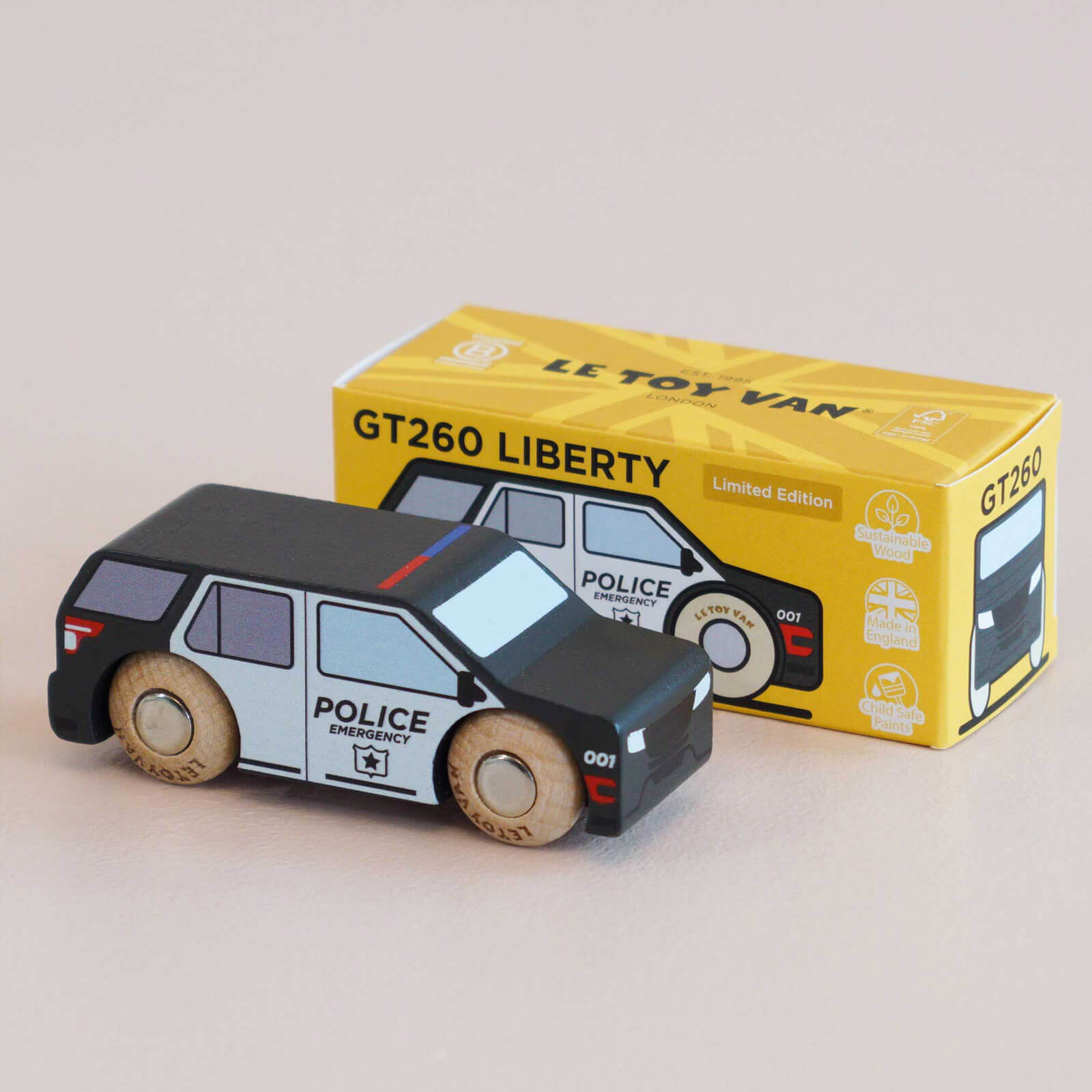 Wooden Police Car - GT260 Liberty