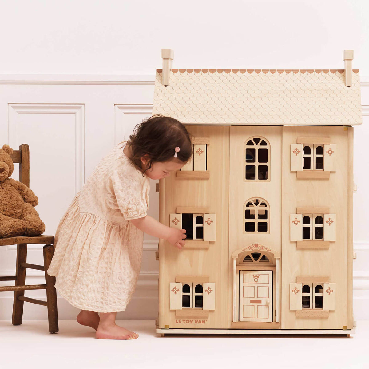 The Grand Natural Wooden Doll House