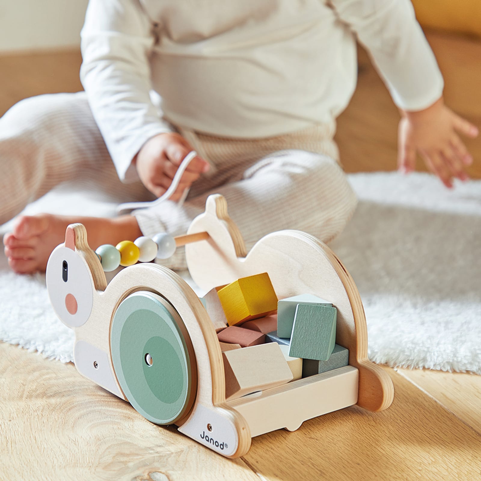 Pull-Along Snail Cube Trolley