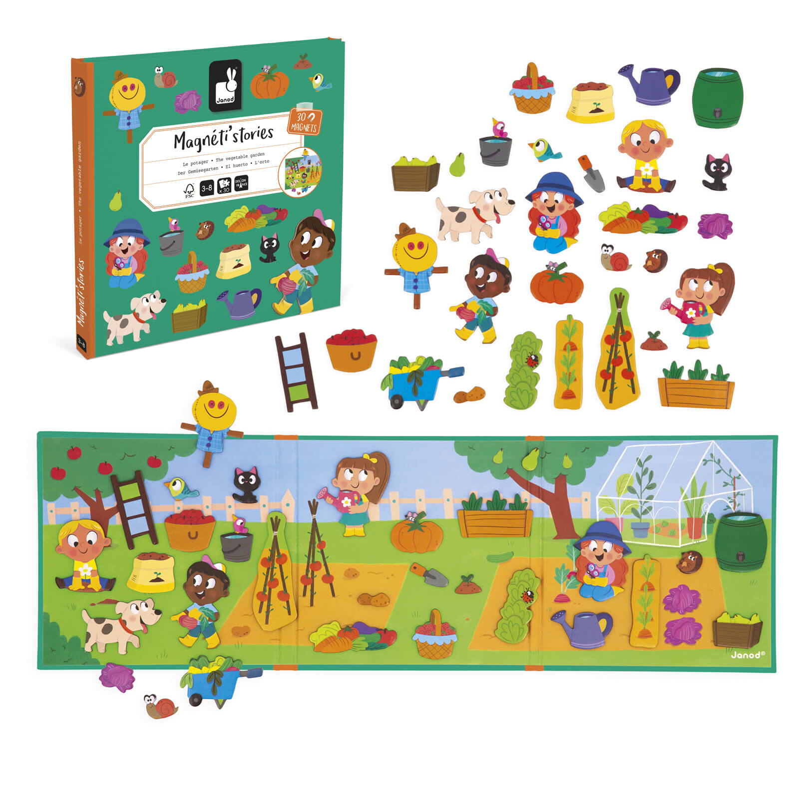 Magnetic Story Board Book - The Vegetable Garden