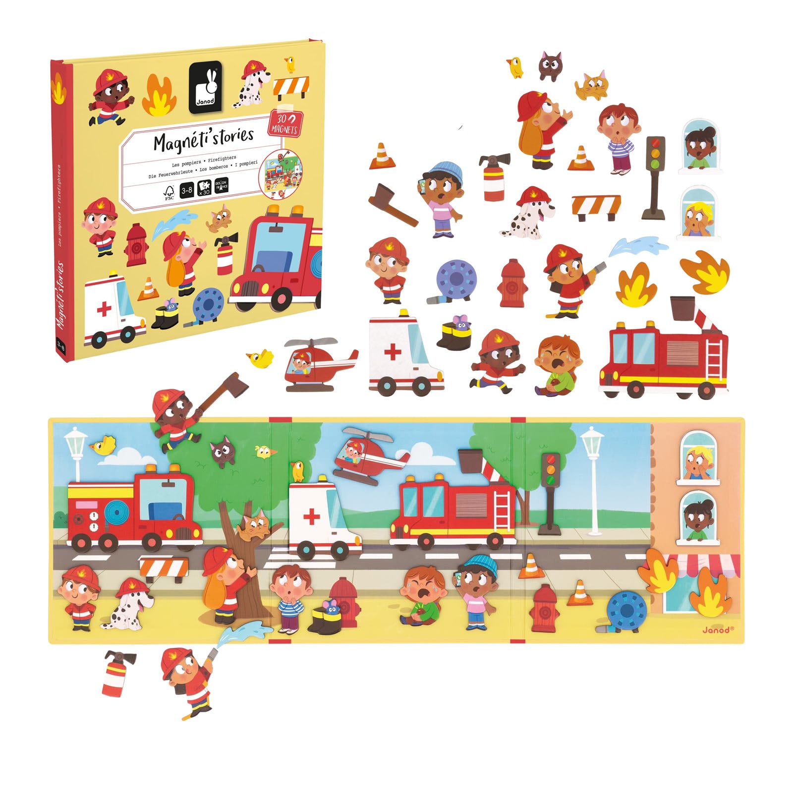 Magnetic Story Board Book - Firefighters