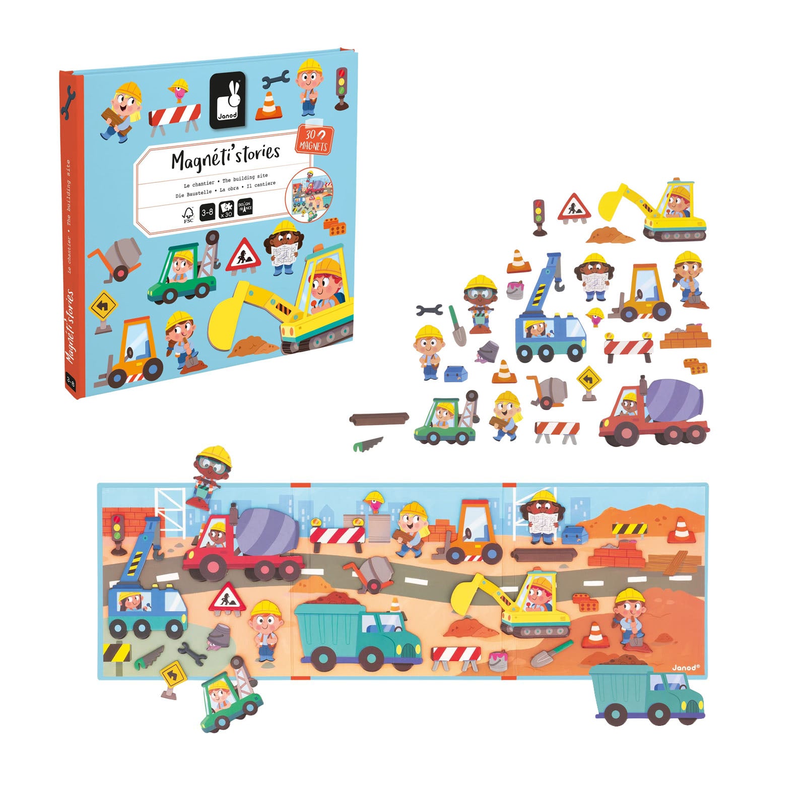 Magnetic Story Board Book - The Building Site