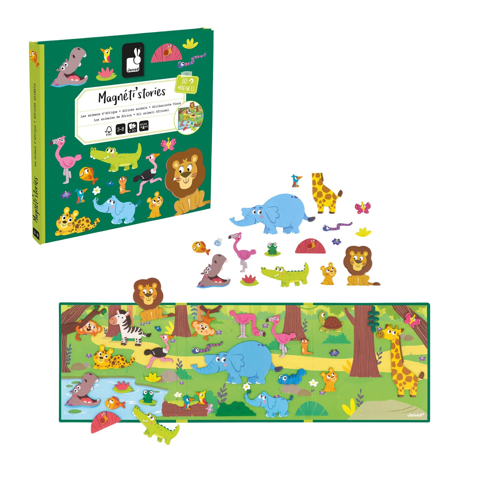 Magnetic Story Board Book - African Animals