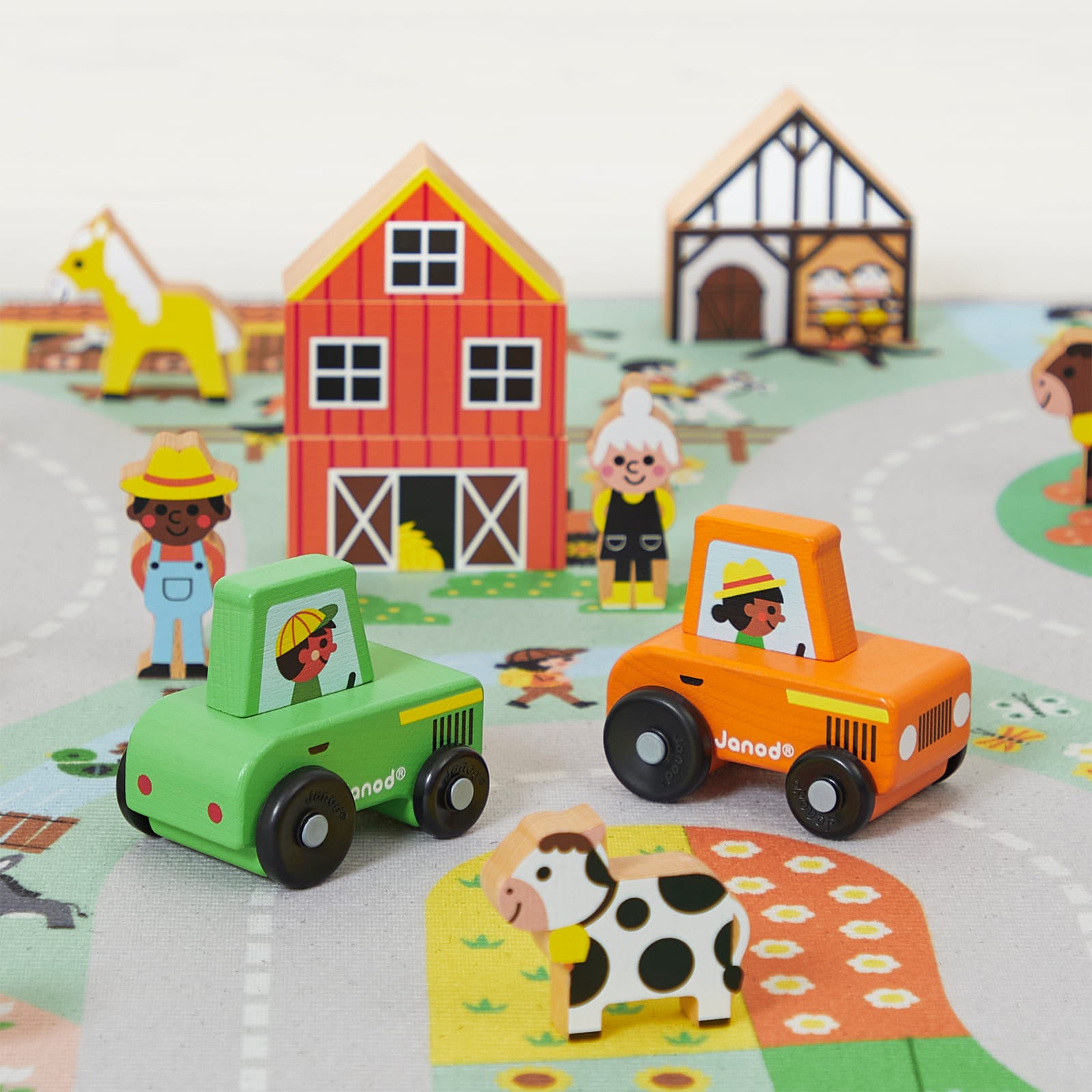 Push Along Orange Tractor