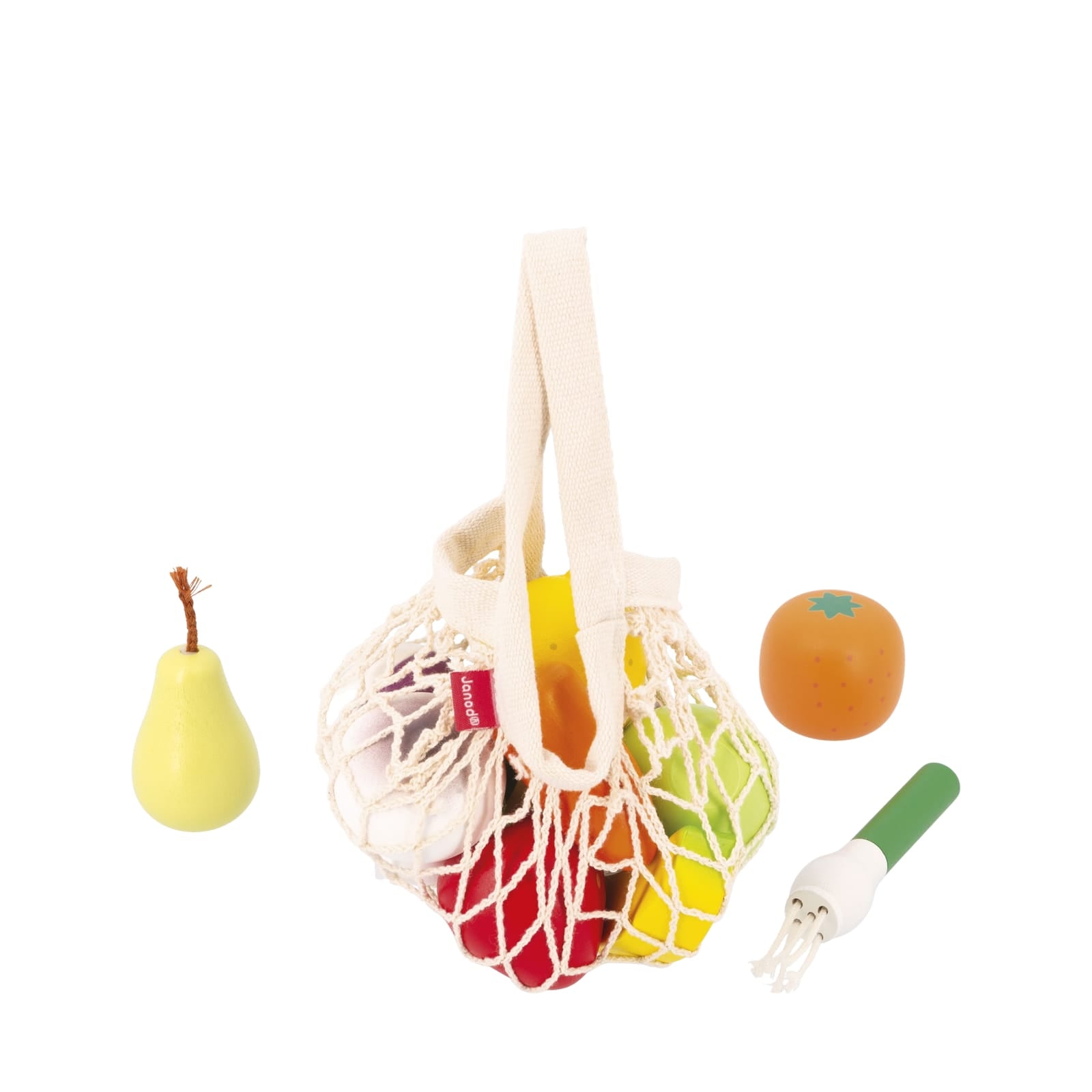 Wooden Fruits and Vegetables Bag Set