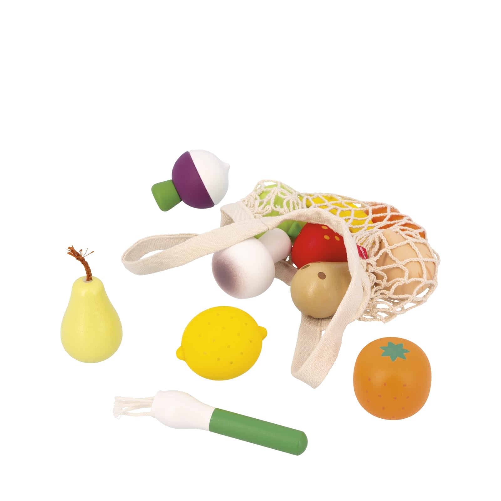 Wooden Fruits and Vegetables Bag Set