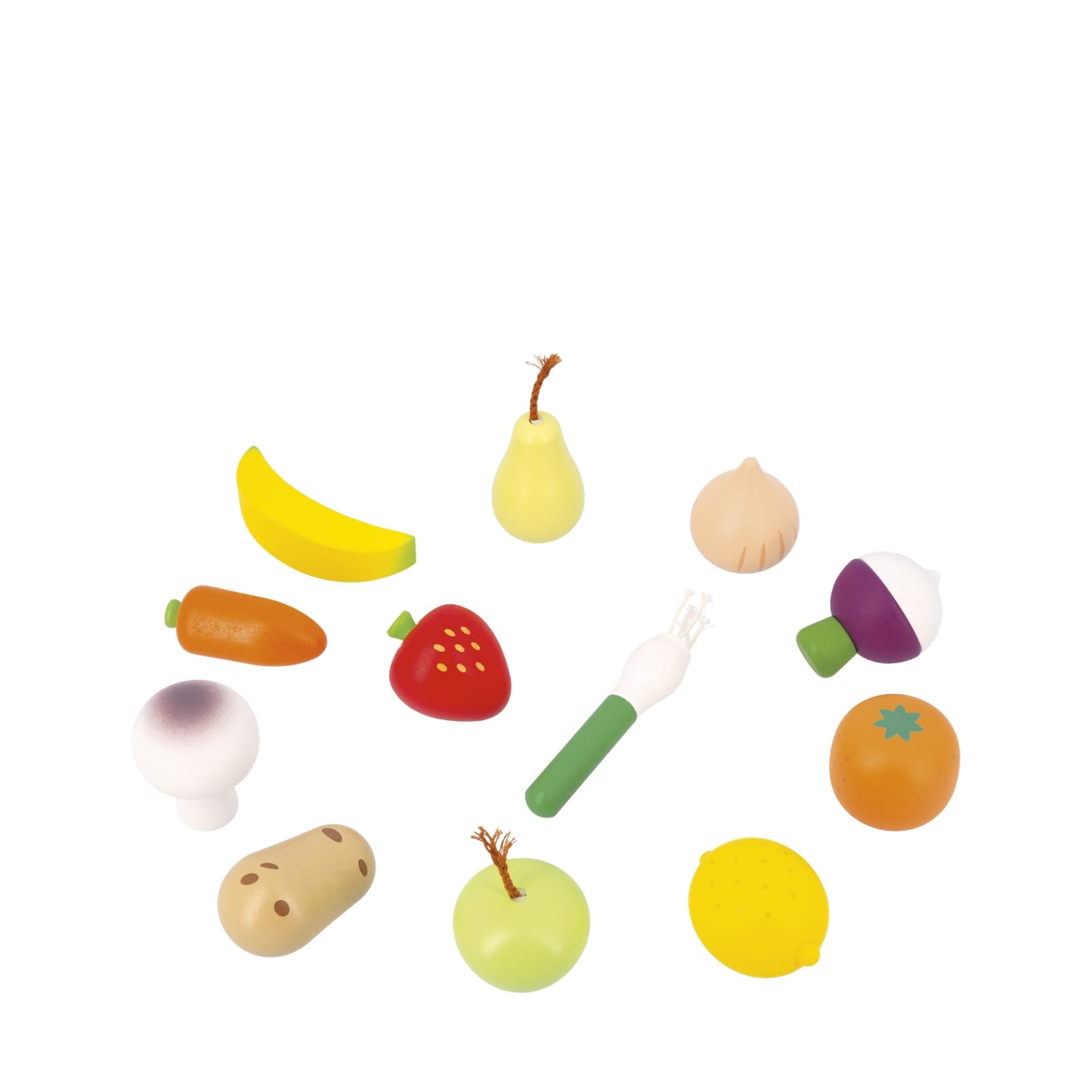 Wooden Fruits and Vegetables Bag Set