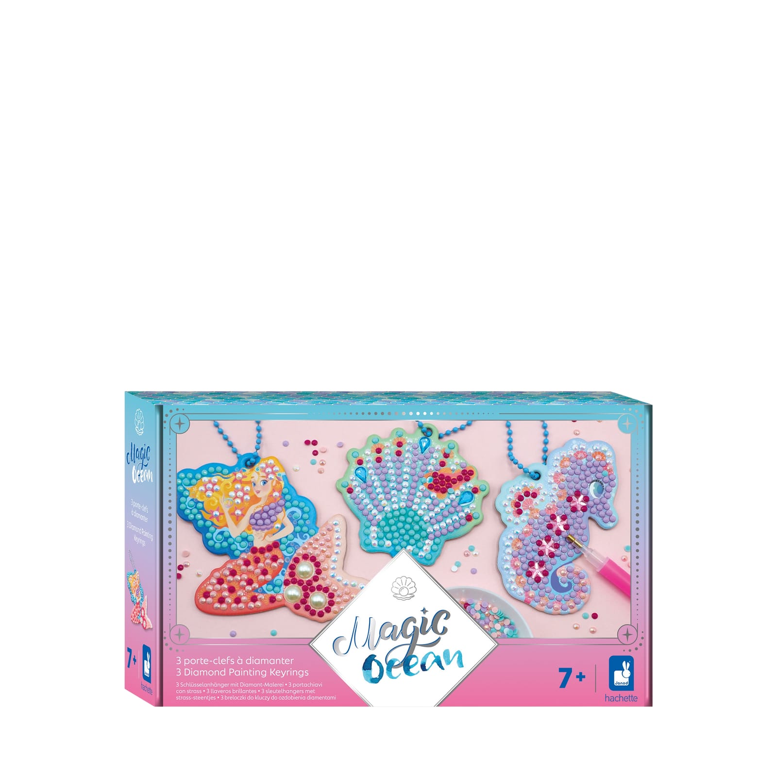 3 Diamond Painting Key Rings - Magic Ocean