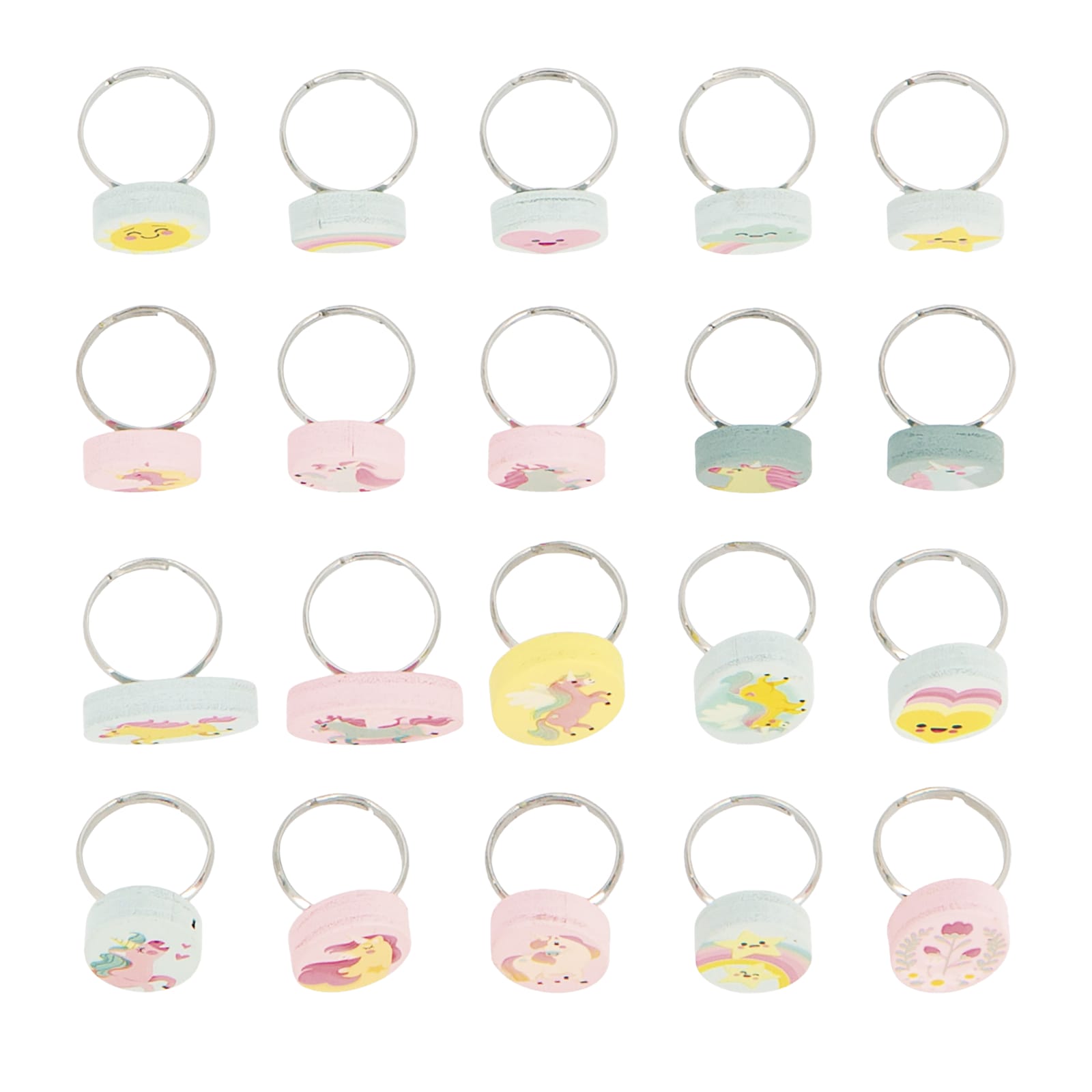 20 Adjustable Rings - Unicorn