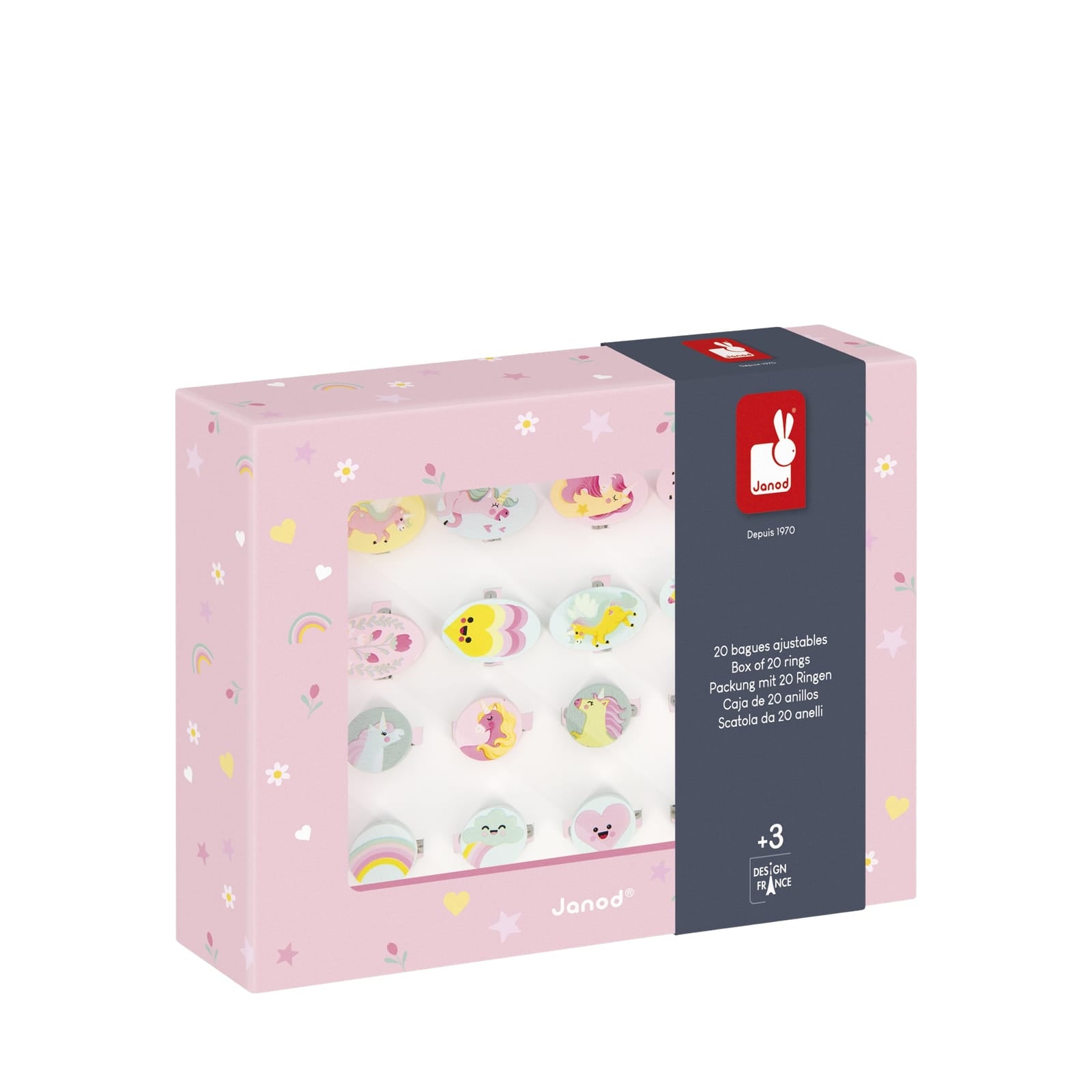 20 Adjustable Rings - Unicorn