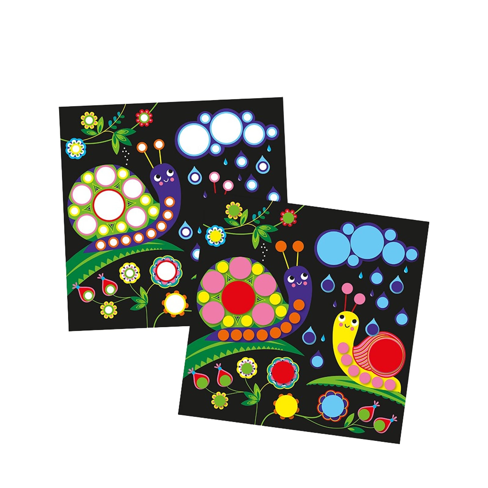 Animal Scene Boards with Round Stickers