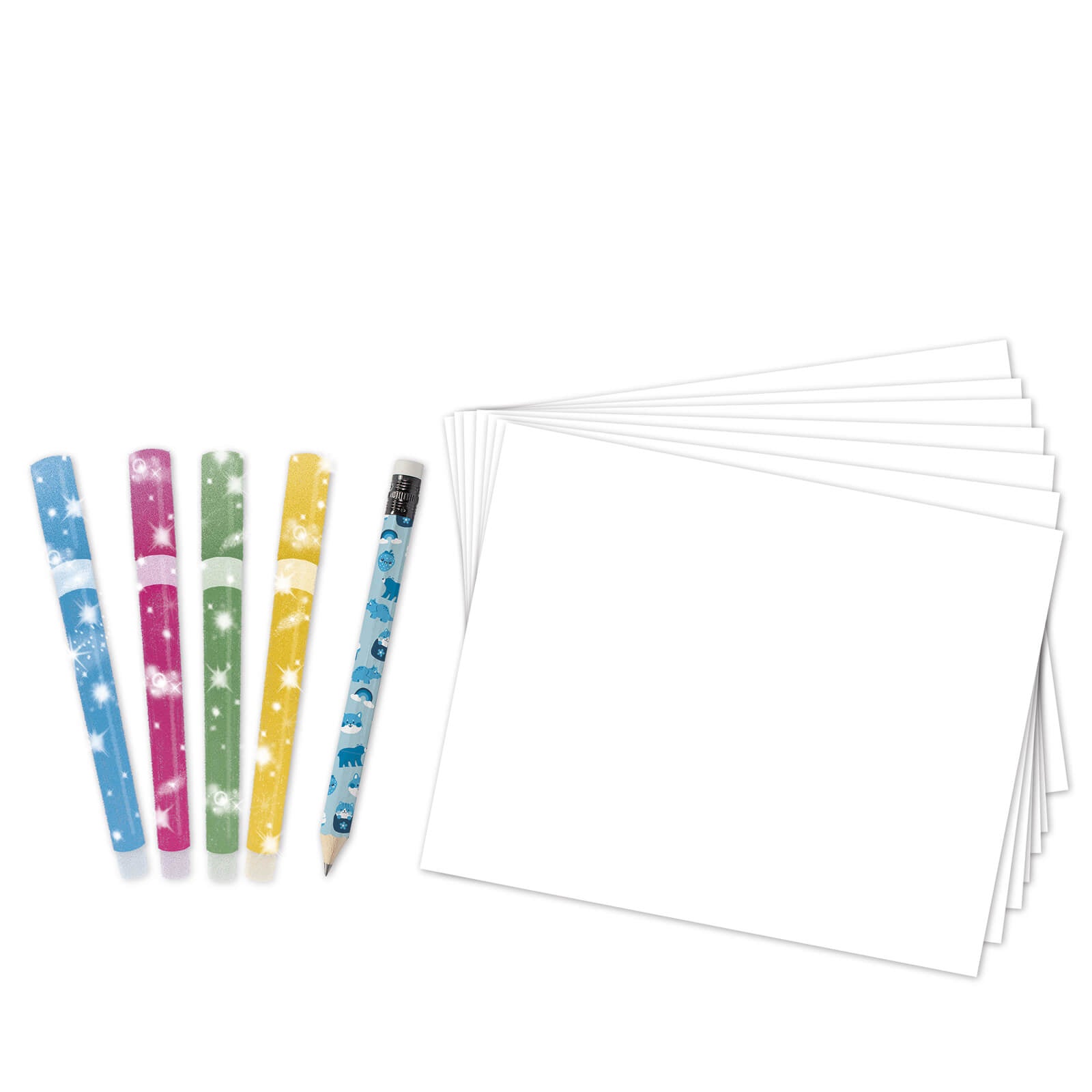 20 Drawings with Glitter Markers Pack