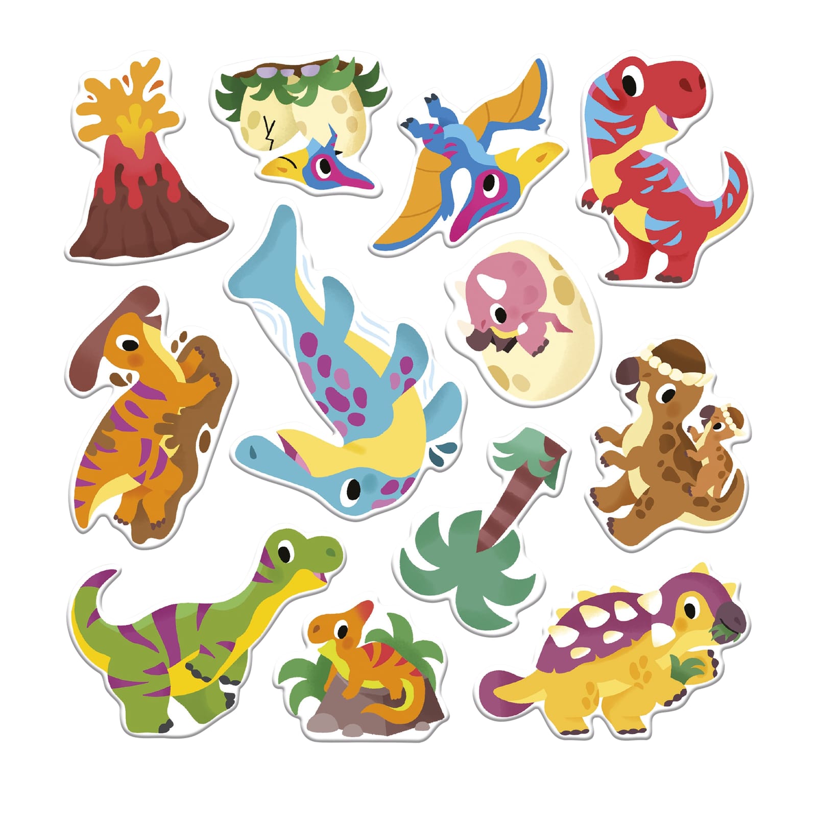 Repositionable Thick Stickers and Scenes - Dinosaurs