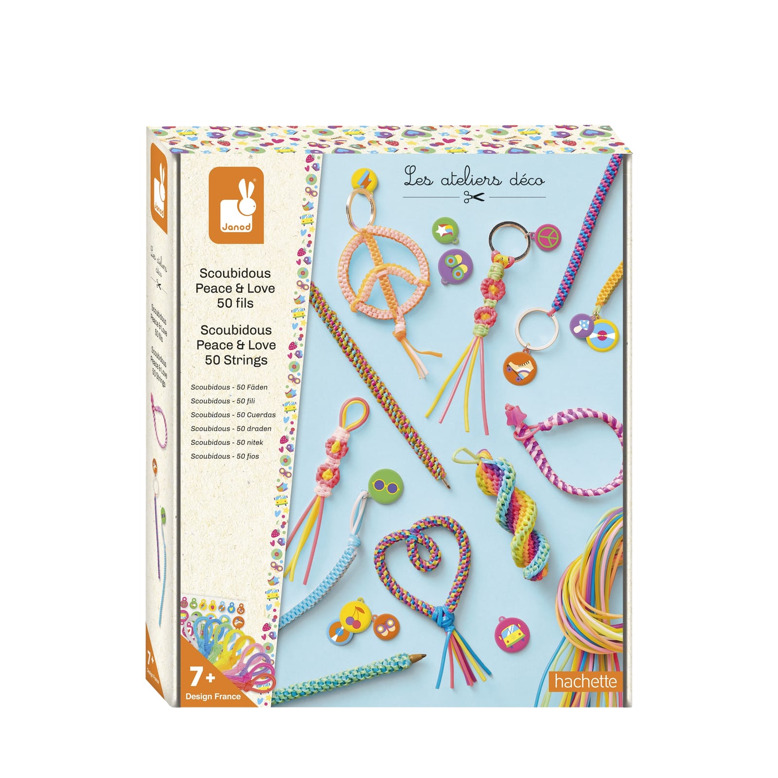 Scoubidous Peace and Love - 50 Threads Set