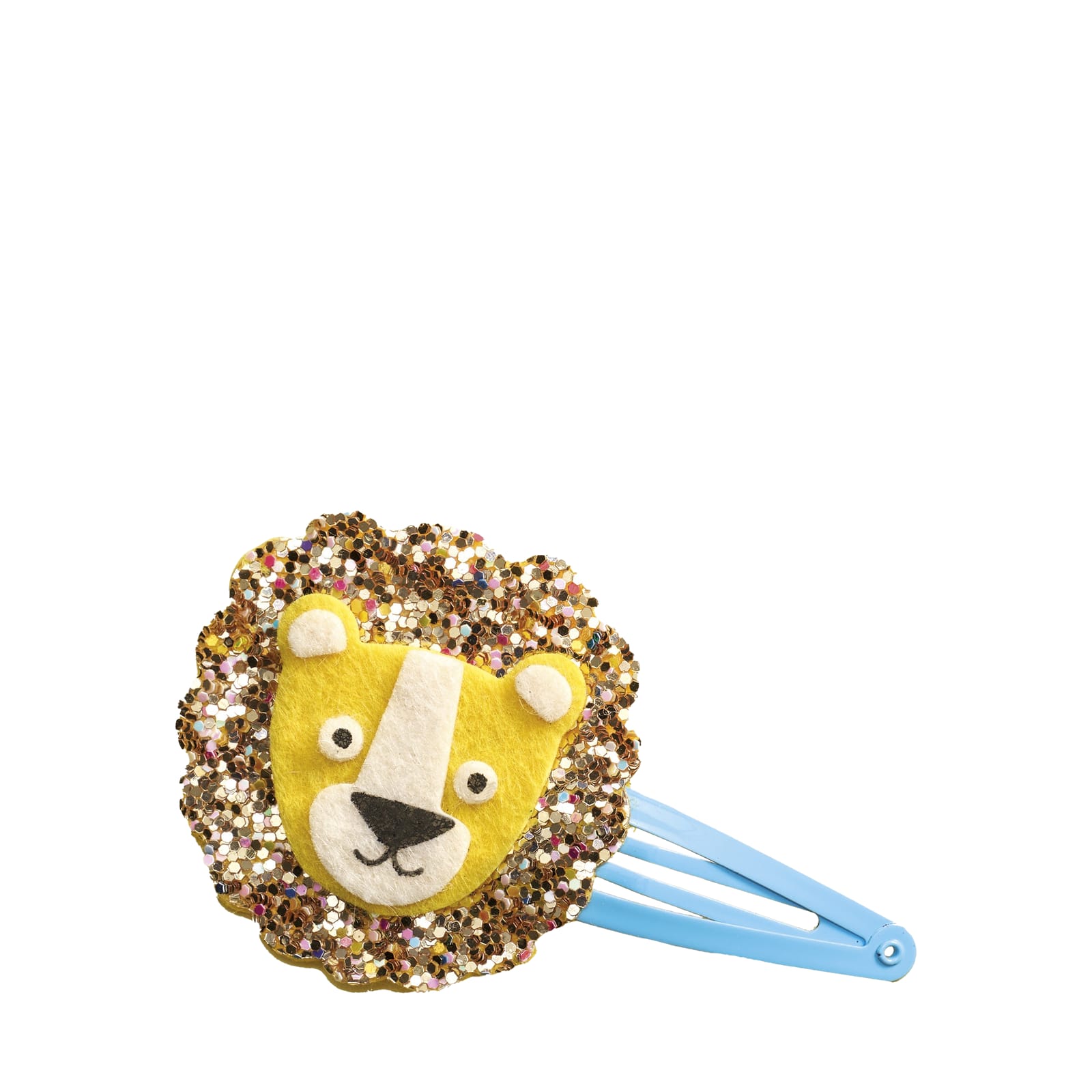 6 Glitter Hair Clips Craft Set - Exotic Animals