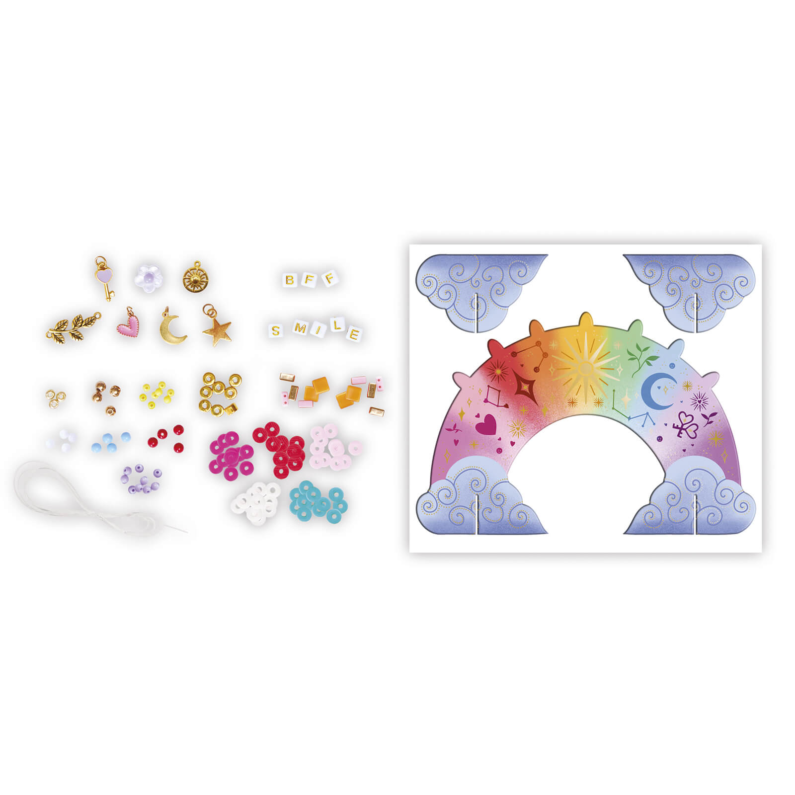 7 Bracelets Craft Set with Display Rainbow