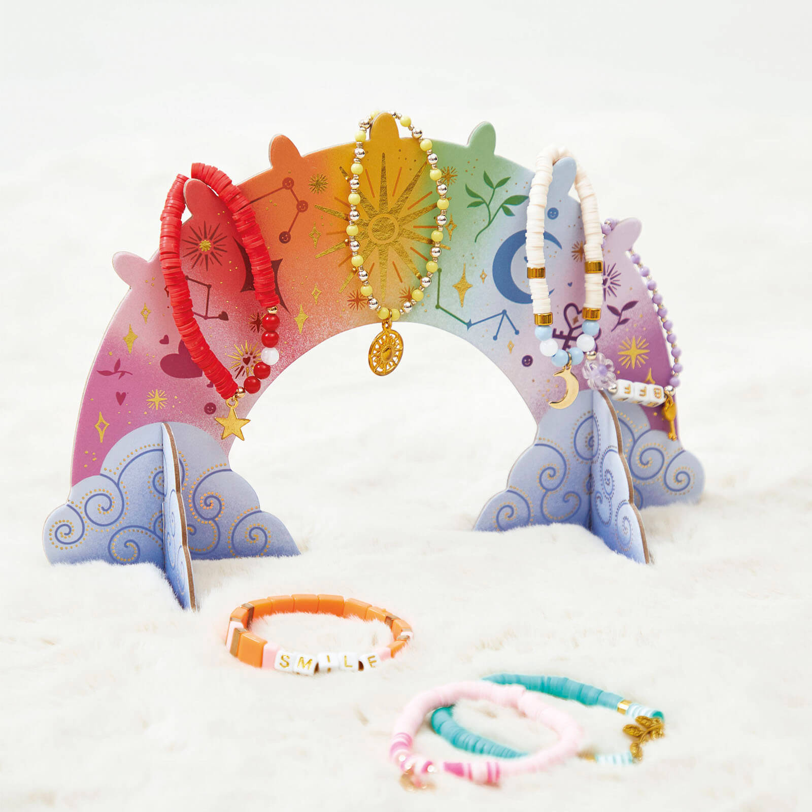 7 Bracelets Craft Set with Display Rainbow