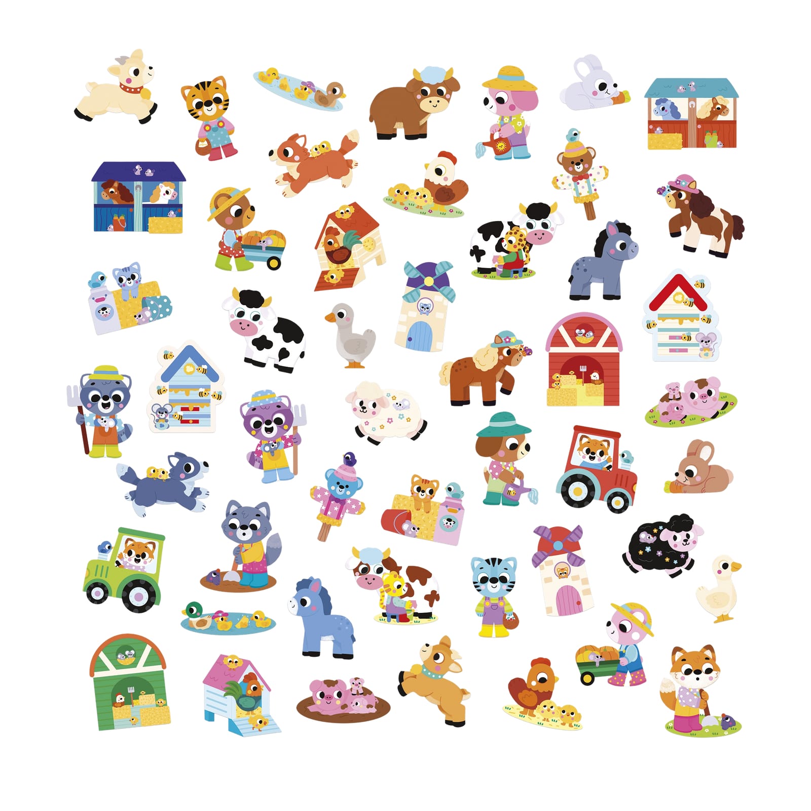 50 Big Stickers - Farm Animals