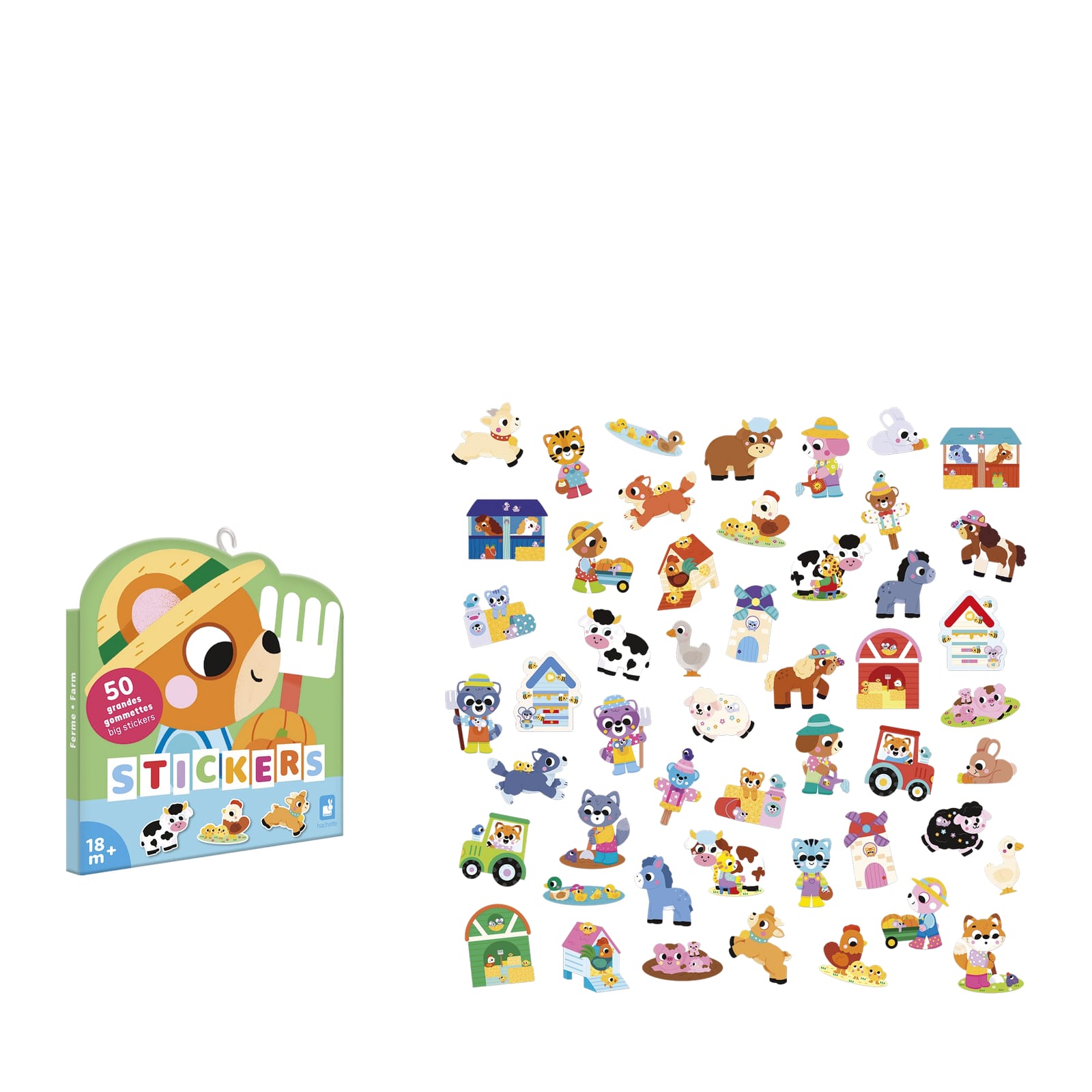 50 Big Stickers - Farm Animals