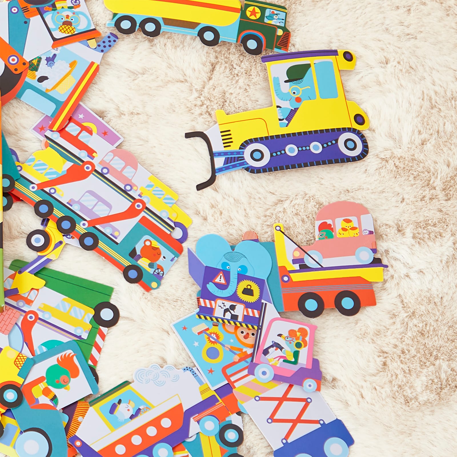 50 Big Stickers - Fun Vehicles