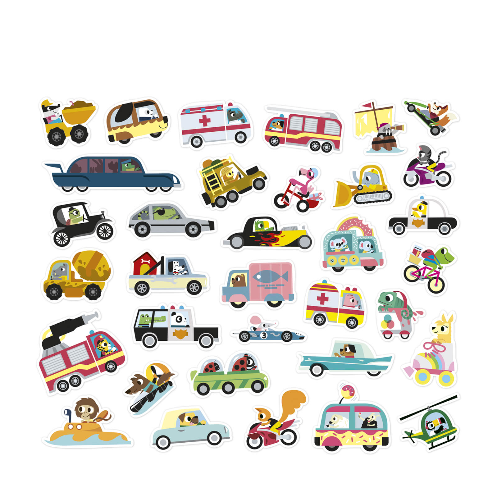 200 Stickers - Vehicles