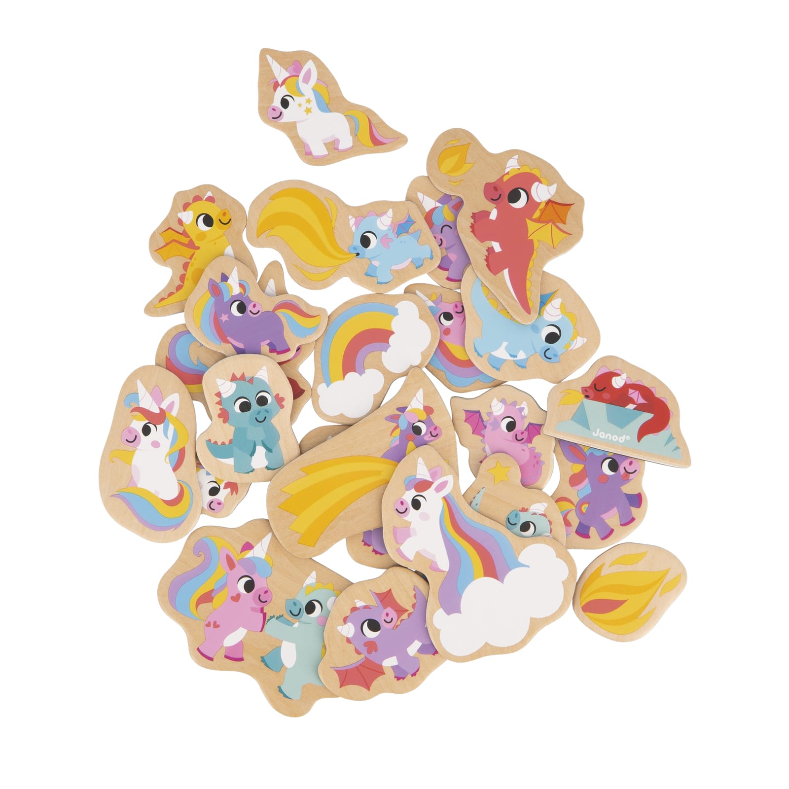 24 Magnets - Unicorn and Dragon