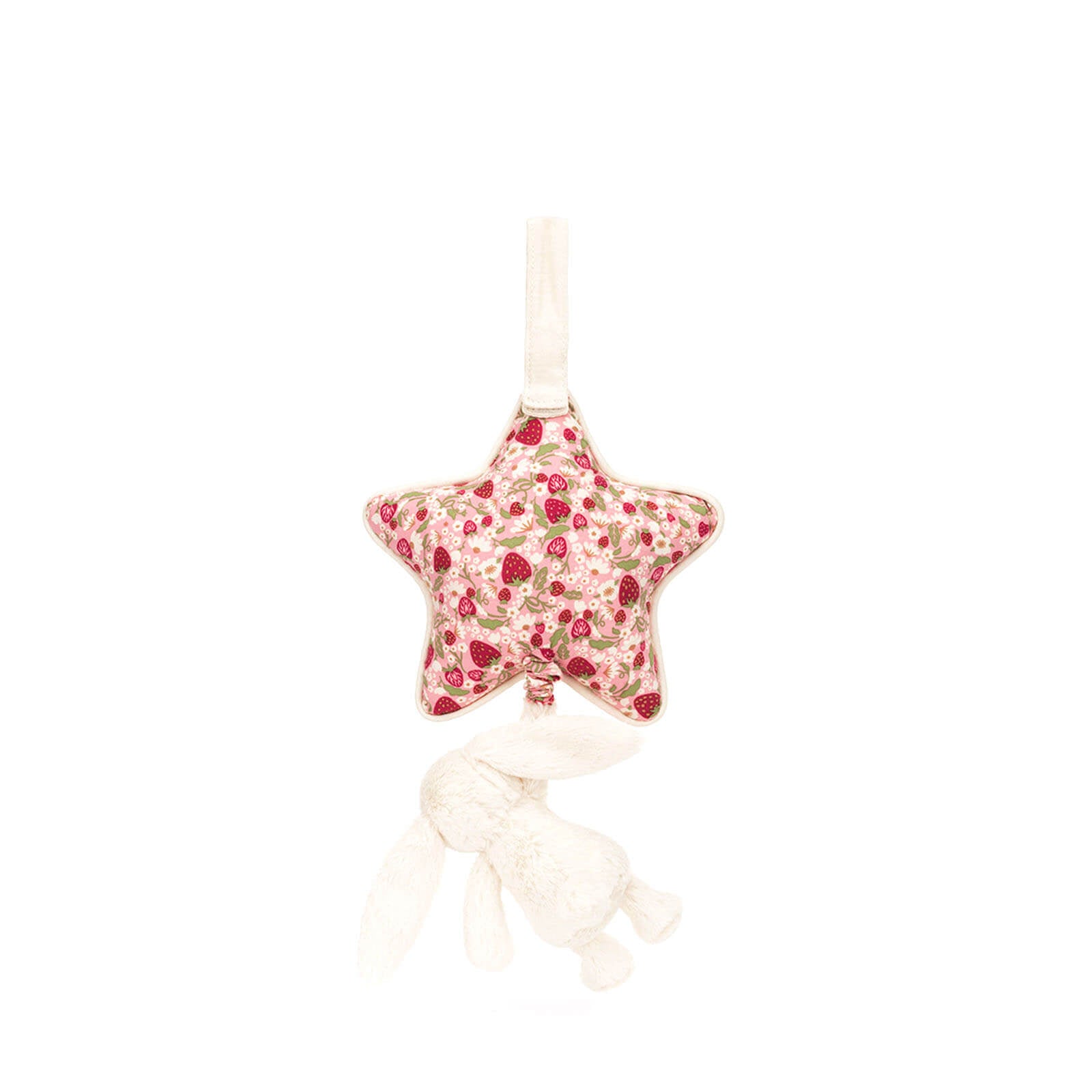 Cream Blossom Bunny Musical Pull - Berry