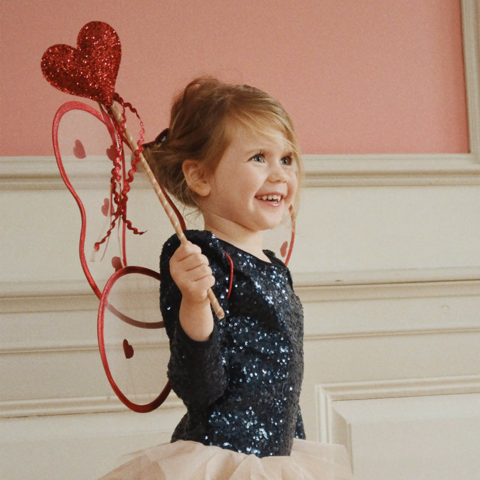 Fairy Wings and Wand Costume - Red Heart
