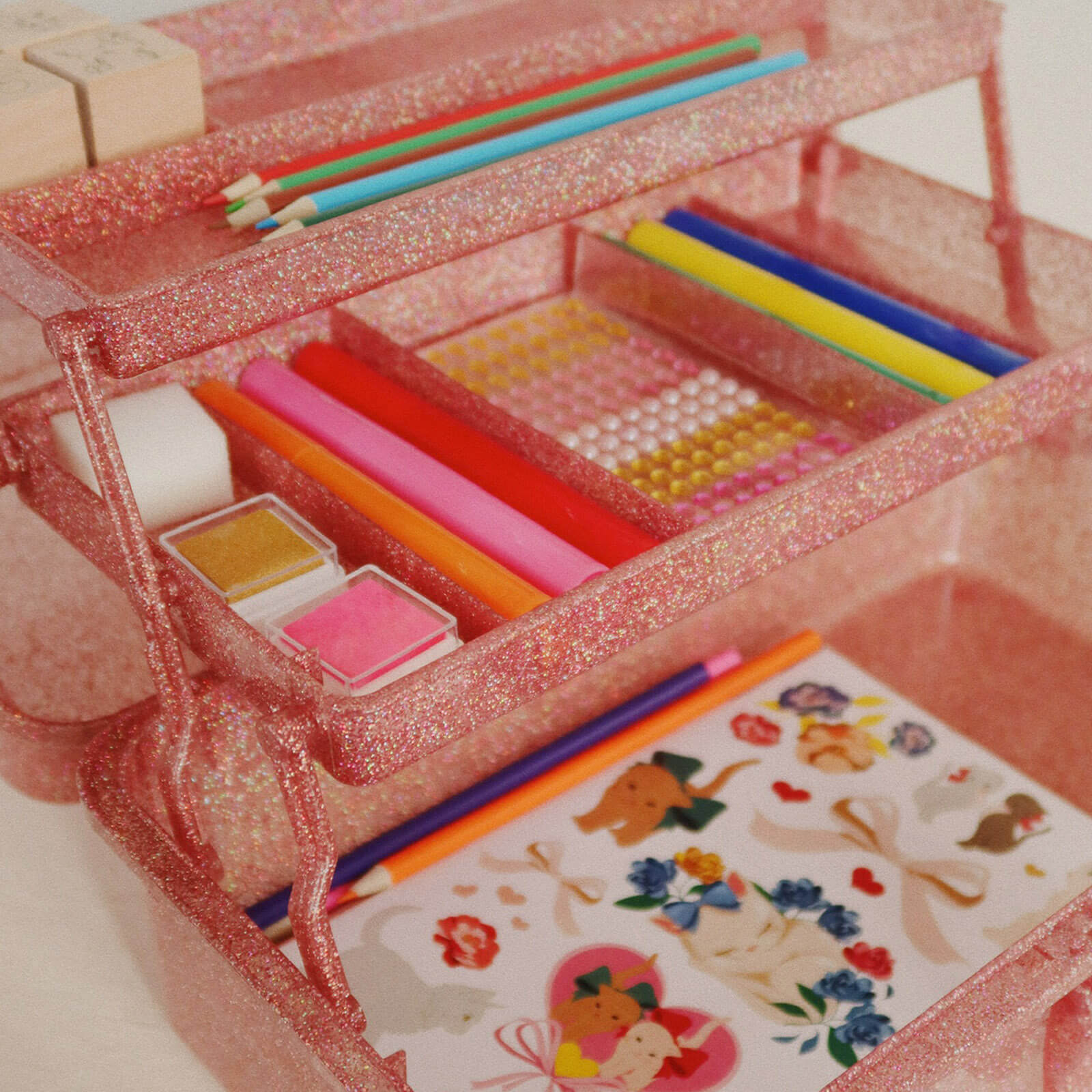 Creative Art Caddy - Glitter Rose