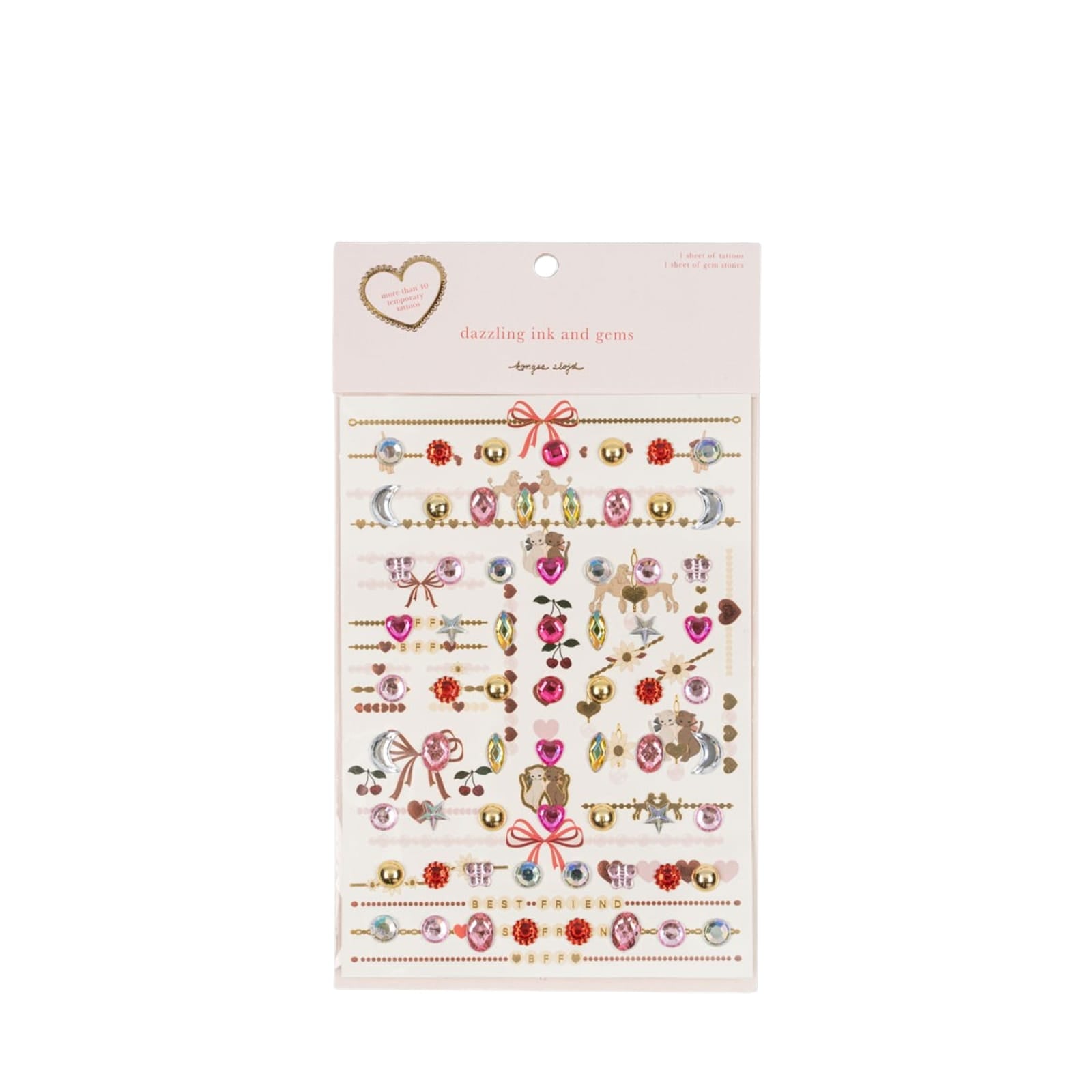 Jewellery Tattoos and Gem Stones - Heart Mix