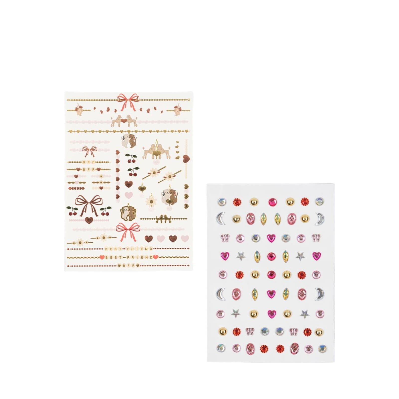 Jewellery Tattoos and Gem Stones - Heart Mix