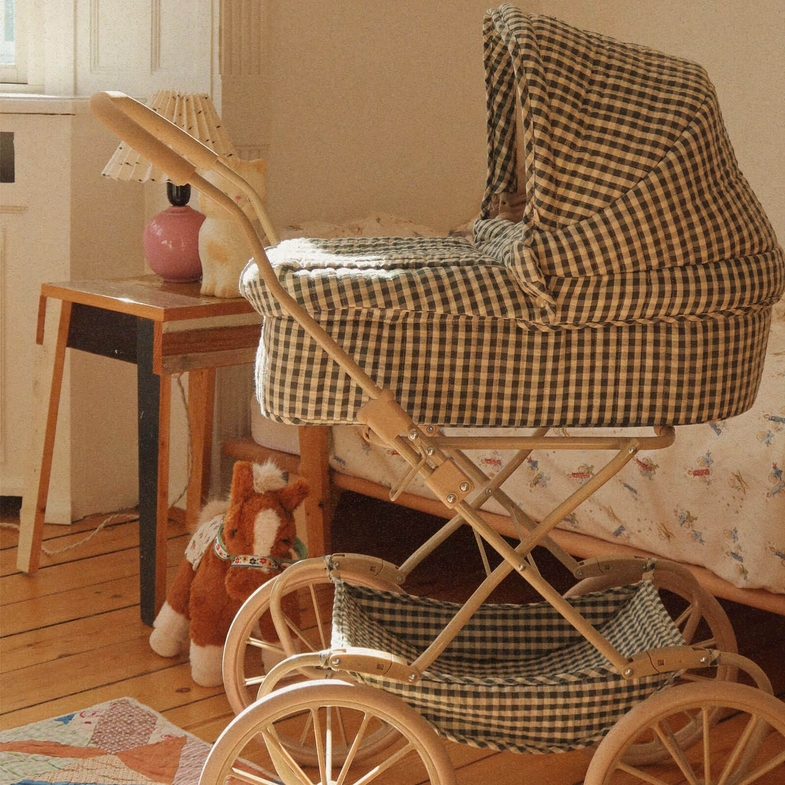 Doll Pram - Smoke Pine Check