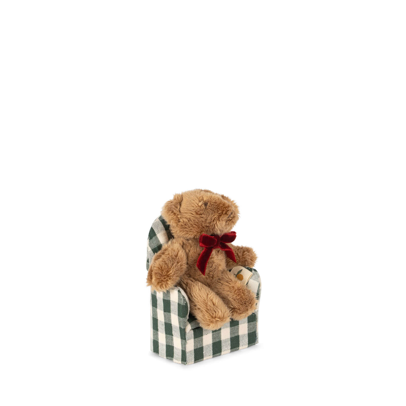 Tiny Teddy In Box - Kalle Green Check