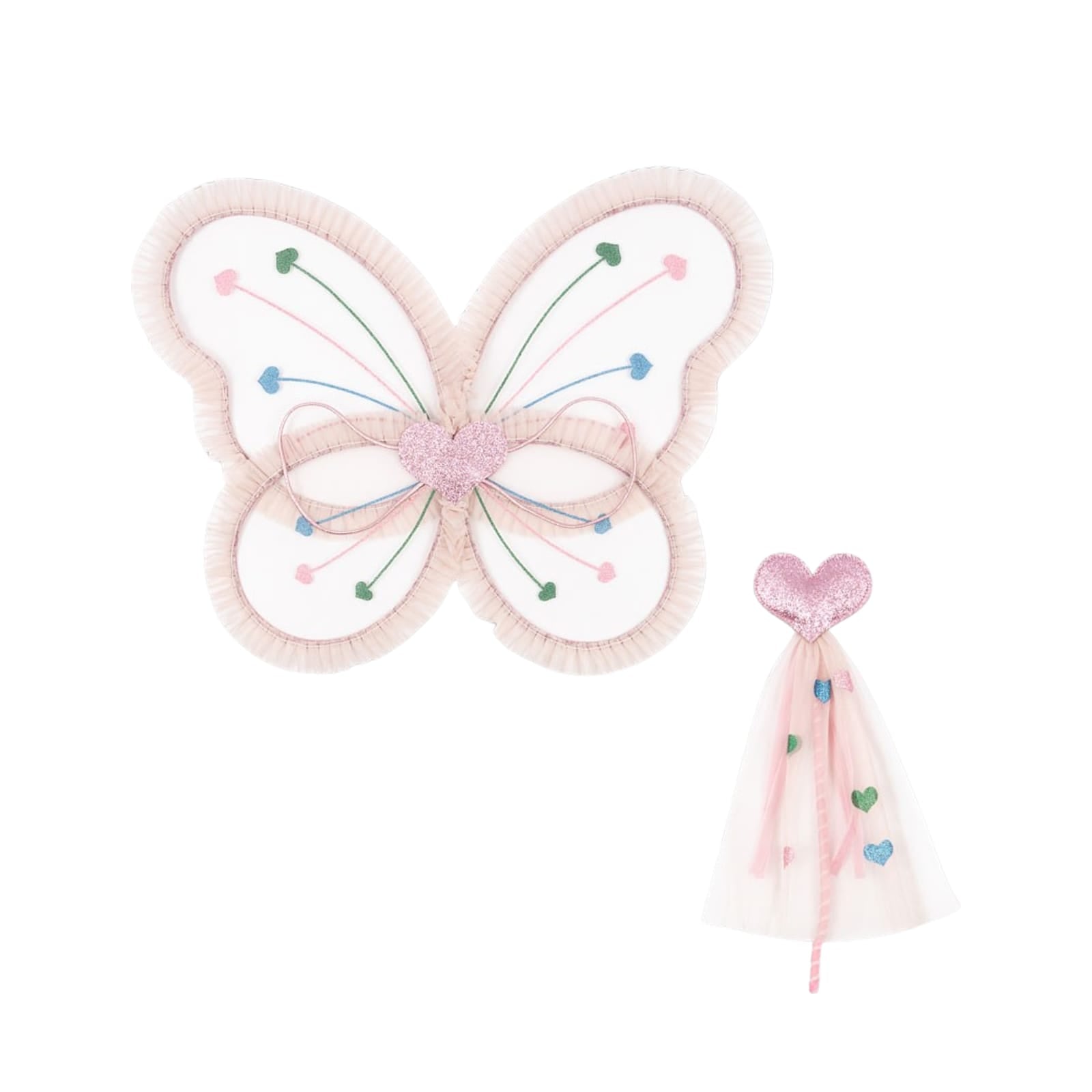 Fairy Wings and Wand Costume - Pink Heart